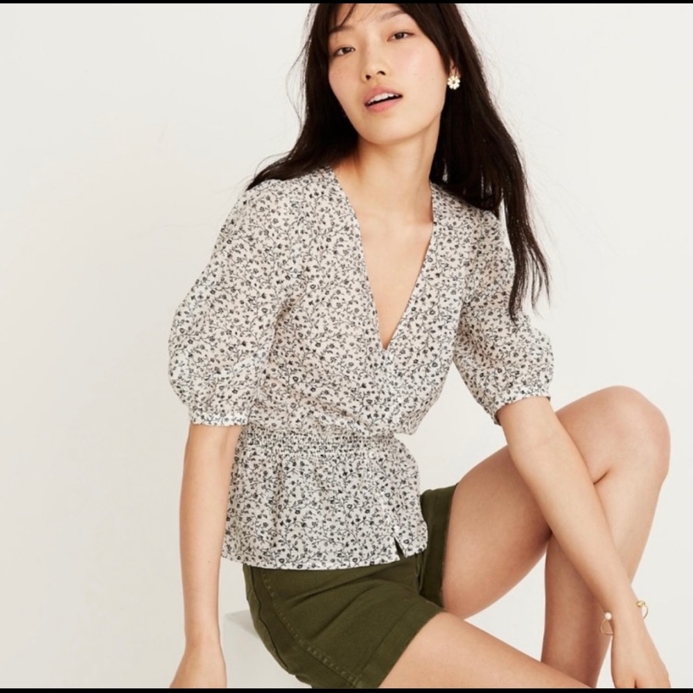 Madewell Woodland Floral Button Down Top
